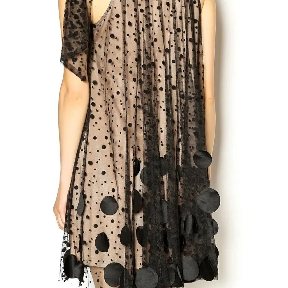RYU BLACK TUILLE SLEEVELESS DRESS